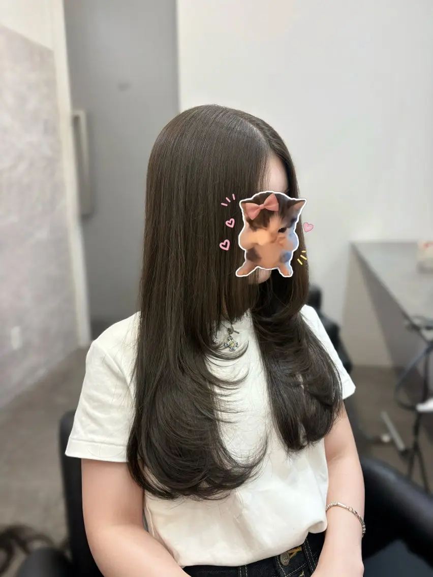 ロング ハイレイヤー レイヤーカット カット ヘアカラー Core髪質改善× カラーリストHaruのヘアスタイル