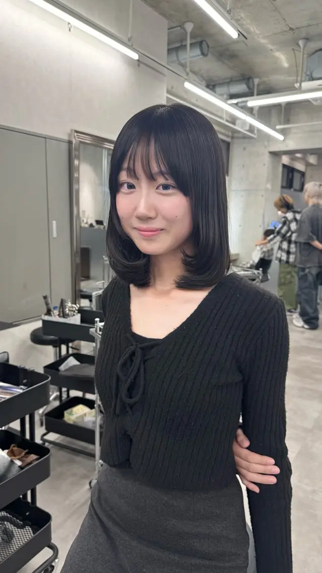 ミディアム shio ハイトーン 💗【福岡天神】のヘアスタイル