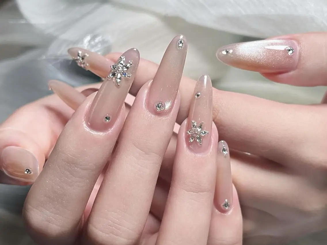 ネイル アートネイル カジュアル キラキラネイル ロングネイル 大理石ネイル(マーブル) ハンドネイル ハンドケア ✨ Cocoのネイルデザイン