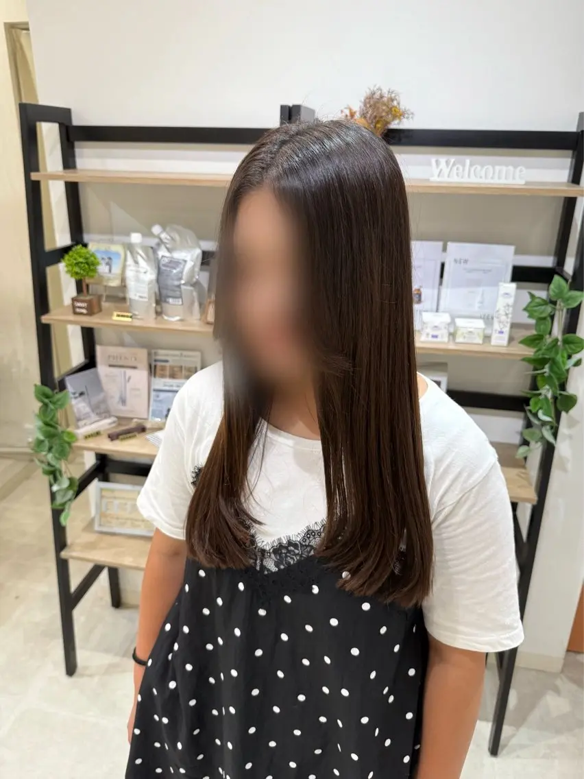 セミロング 島 歩那のヘアスタイル
