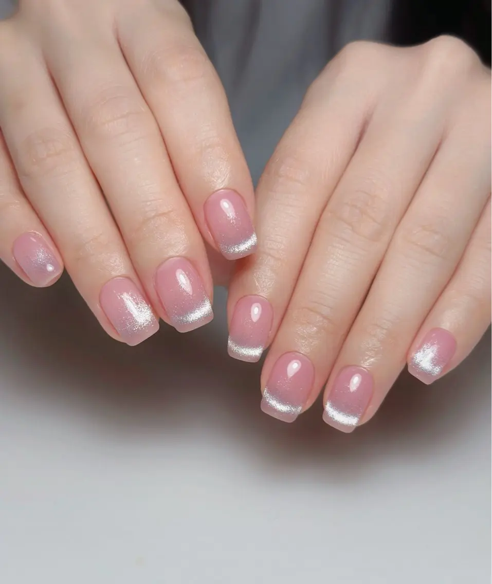 ネイル オーロラネイル 長さ出し フットネイル 韓国ネイル ラメ(グリッター) ハンドネイル 👍thumbs up nail👍のネイルデザイン