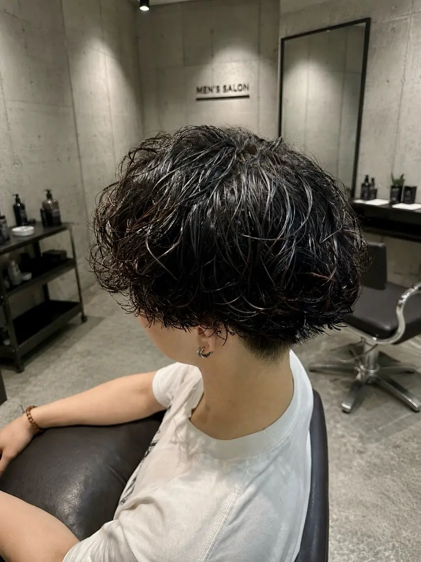パーマ メンズ メンズパーマ メンズカット/シャド ウパーマ/URYUのヘアスタイル