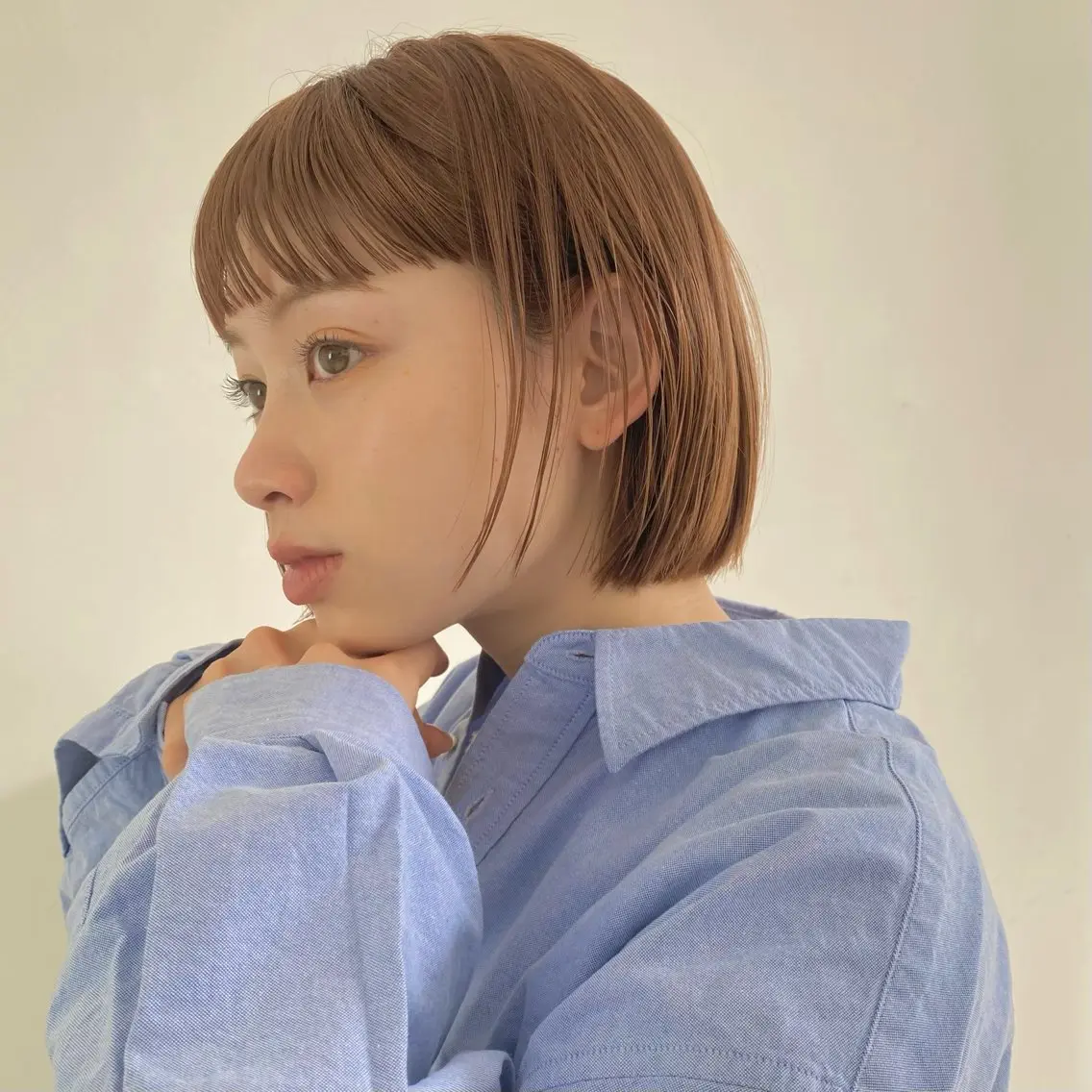 ミディアム カラー ベージュカラー ボブ 🧼柴田 健太郎🧼のヘアスタイル