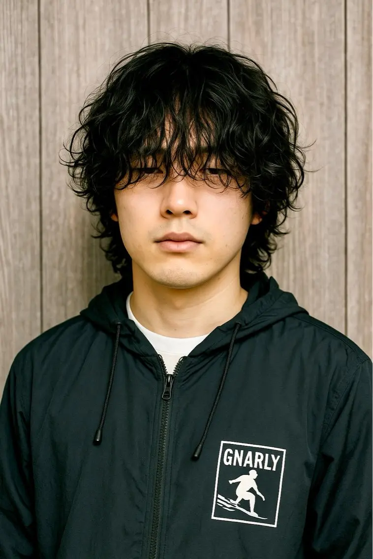 パーマ メンズ メンズパーマ 波巻きパーマ カット パーマ 池袋西口／メンズ/ Mutoのヘアスタイル