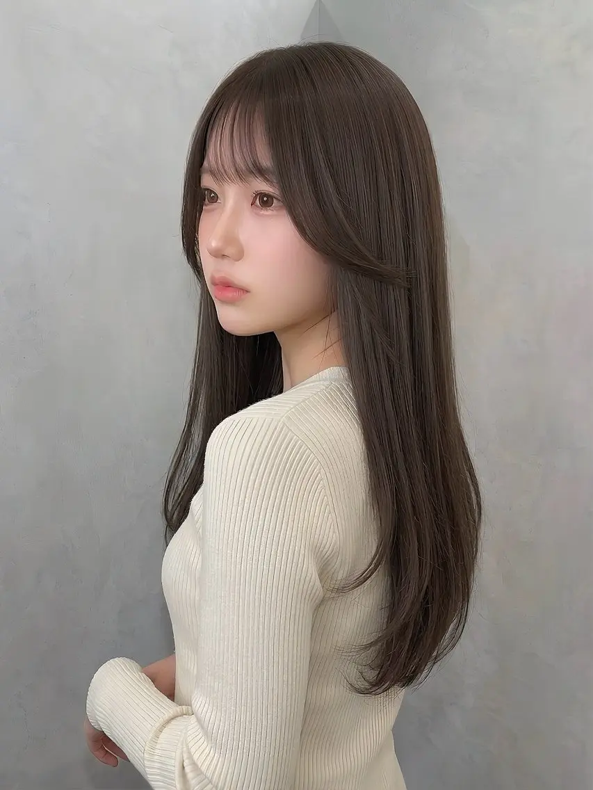 ロング カラー ベージュカラー ブリーチ ブラウンカラー ショコラブラウン ショコラグレージュ 吉田勇人🩶レイヤー •透明感カラー•暗髪のヘアスタイル