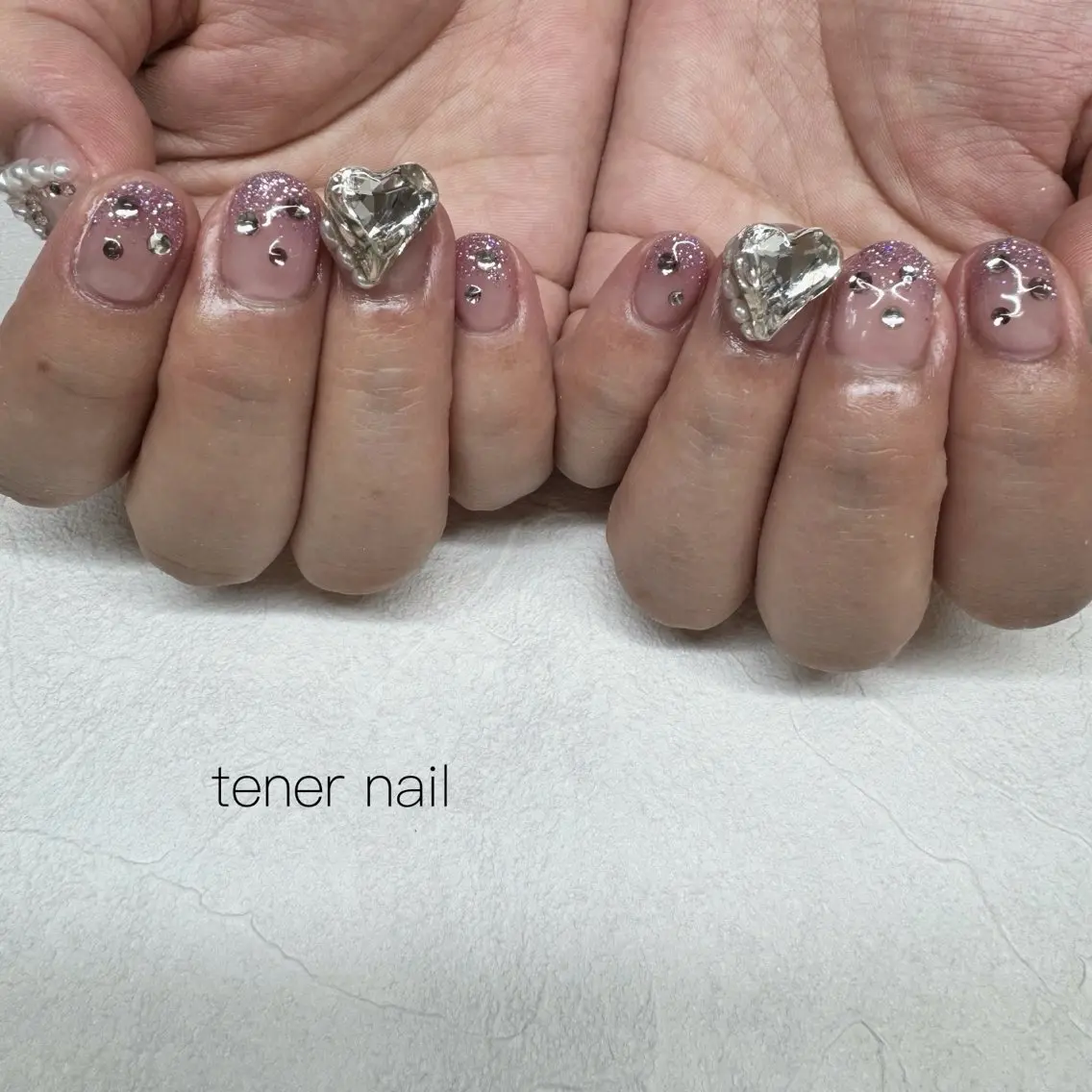 ネイル ハート ハンドネイル テネルネイル tener nailのネイルデザイン