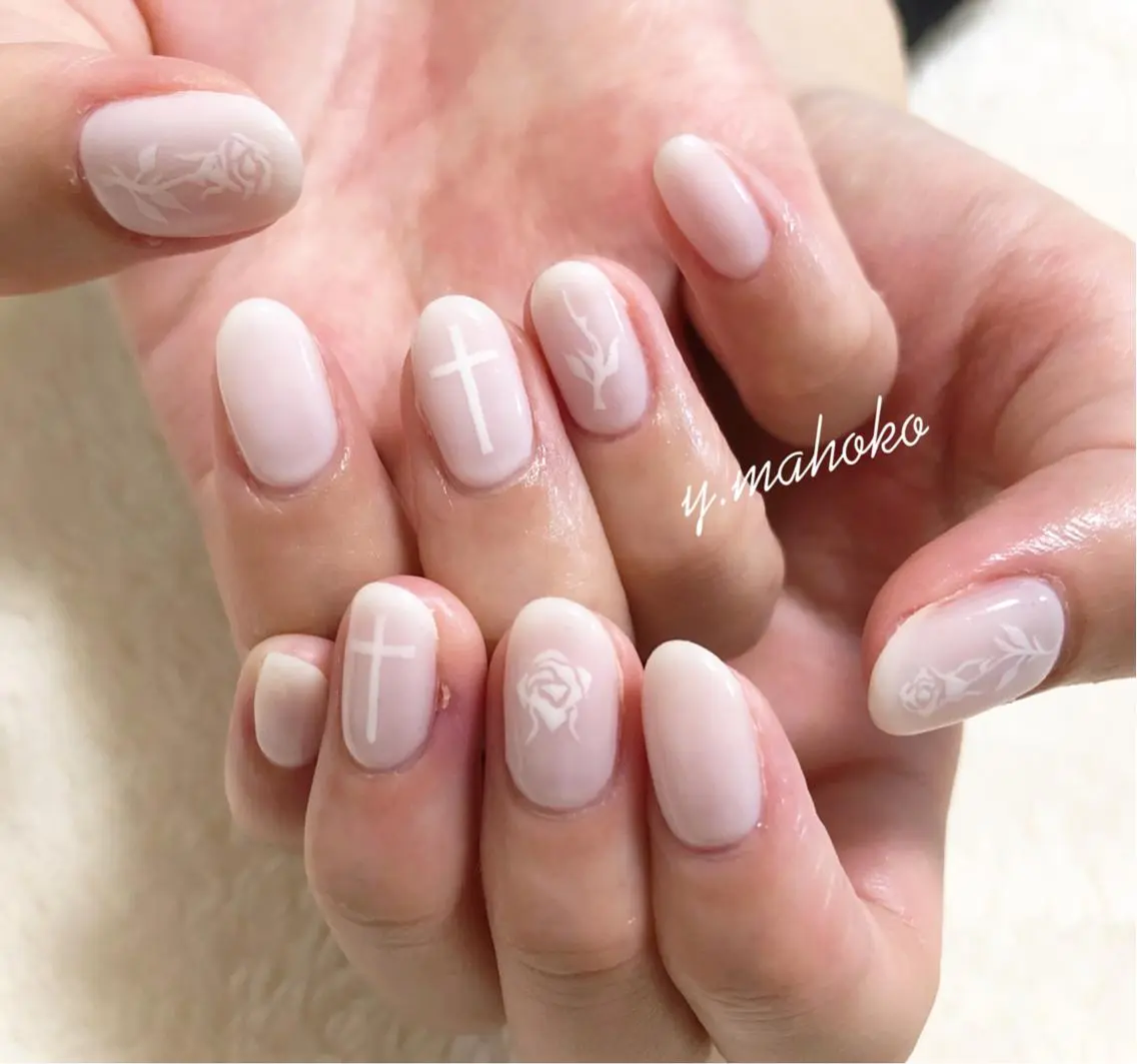 ネイル ハンドネイル パラジェル有/ 長さだし/mahoのネイルデザイン