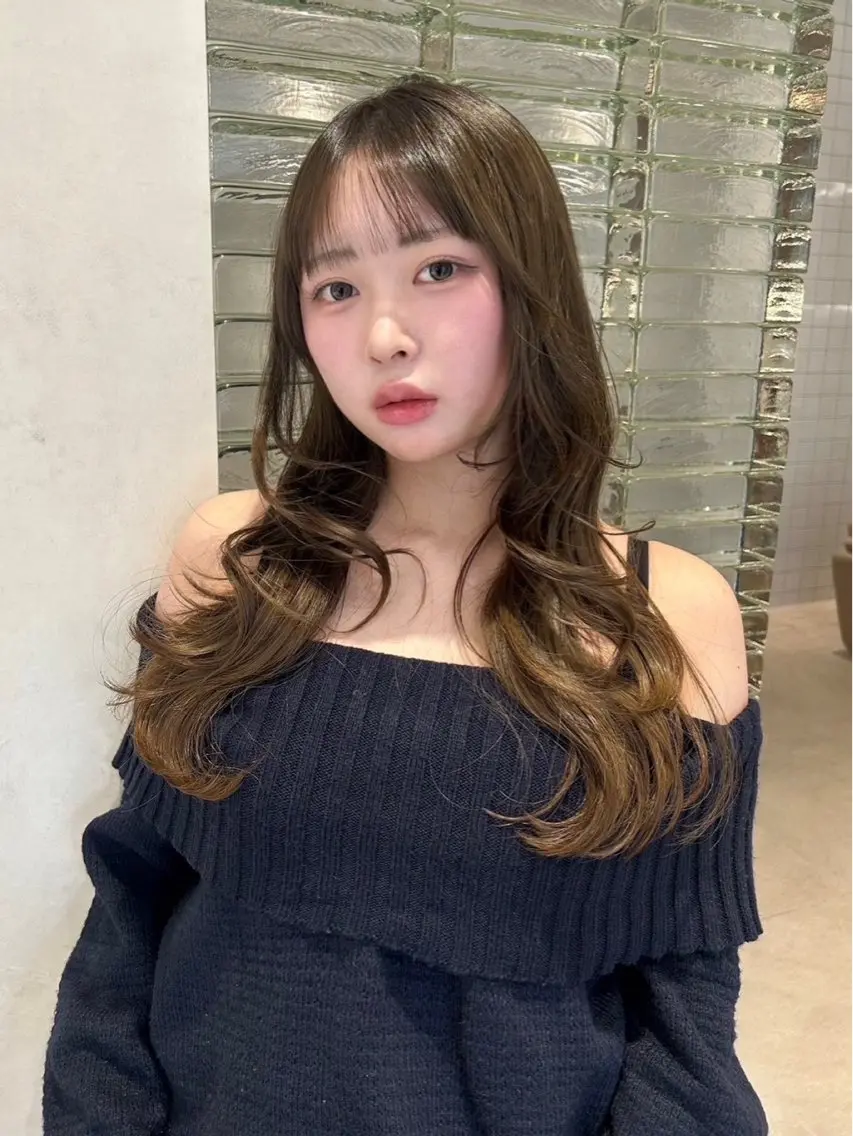 ロング カラー ヘアアレンジ メンズ 透明感×艶髪 🫒maki🎀のヘアスタイル