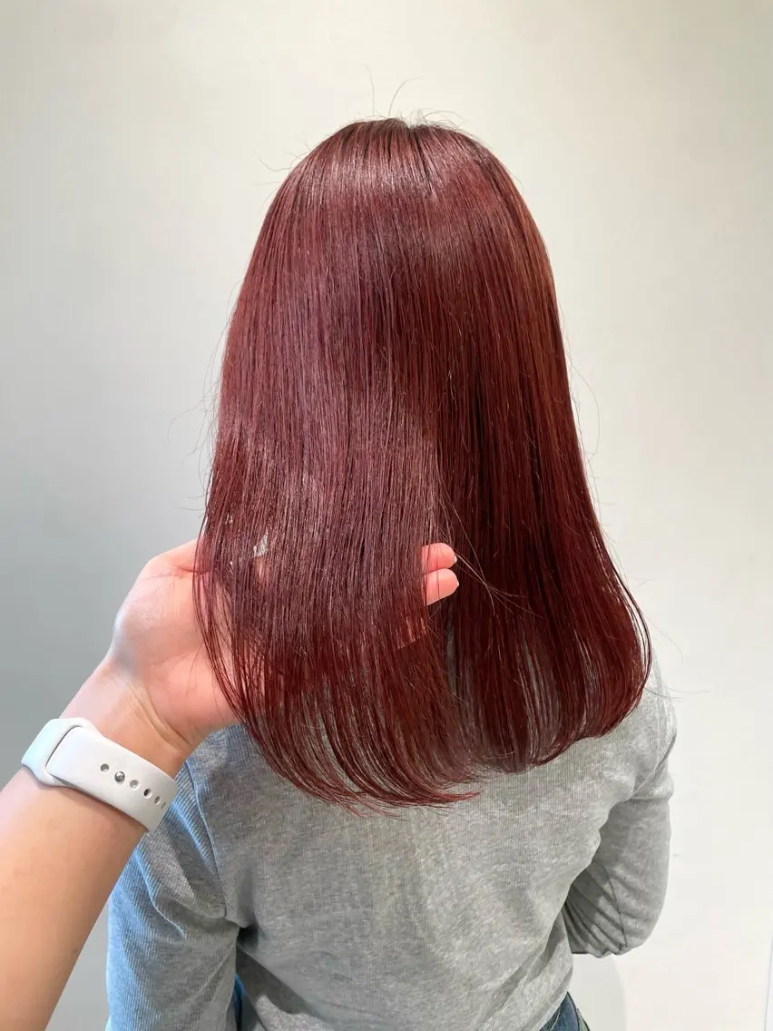 ミディアム カラー レッドカラー トリートメント suzuna/暖色 カラー💞/スパのヘアスタイル