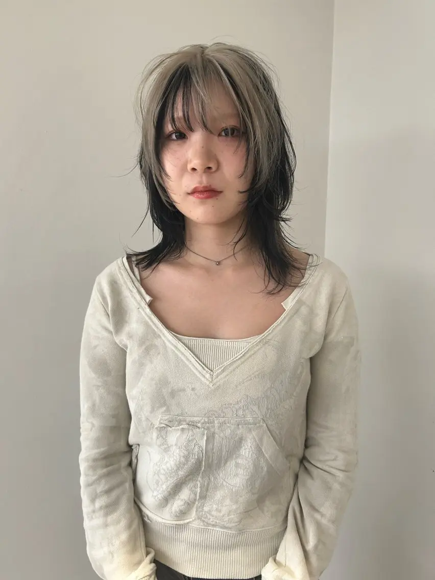 セミロング カラー ヘアカラー トリートメント ケアパーマ/ケアブリ ーチdaisukeのヘアスタイル