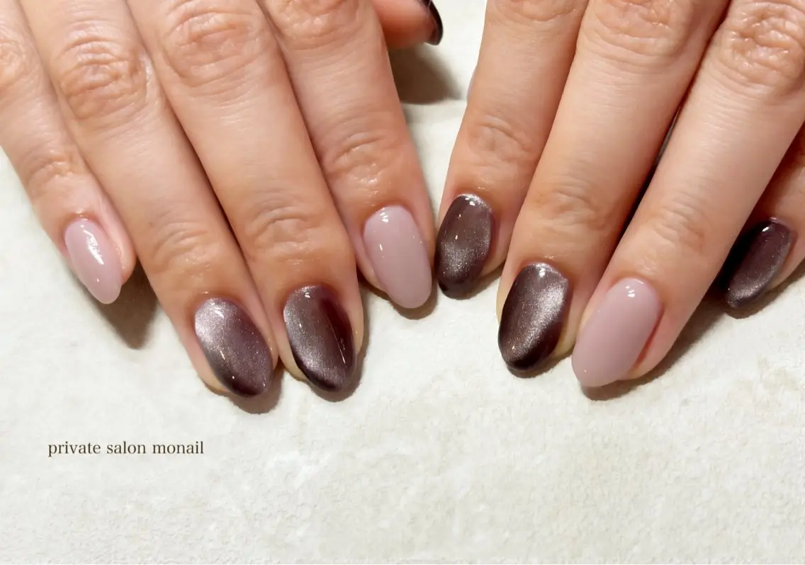 ネイル マグネットネイル ハンドネイル nail salon monailのネイルデザイン