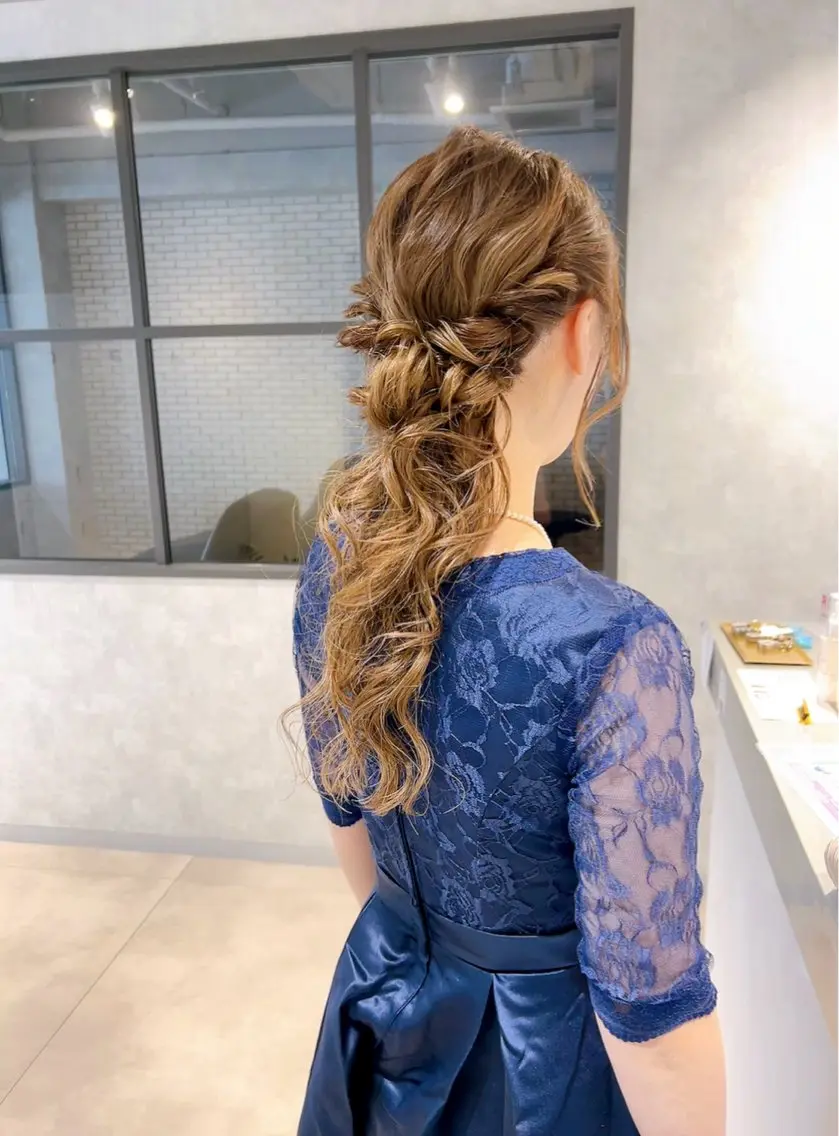 ロング ヘアアレンジ ヘアセット 池田 みのりのヘアスタイル