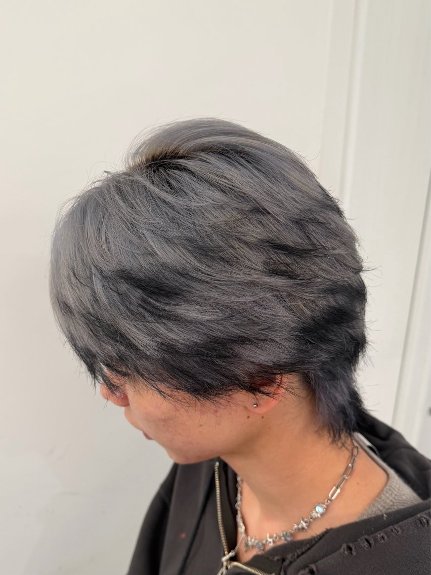 ショート カラー メンズ ヘアカラー 🎨古着✖️ ハイトーンYui🎨のヘアスタイル