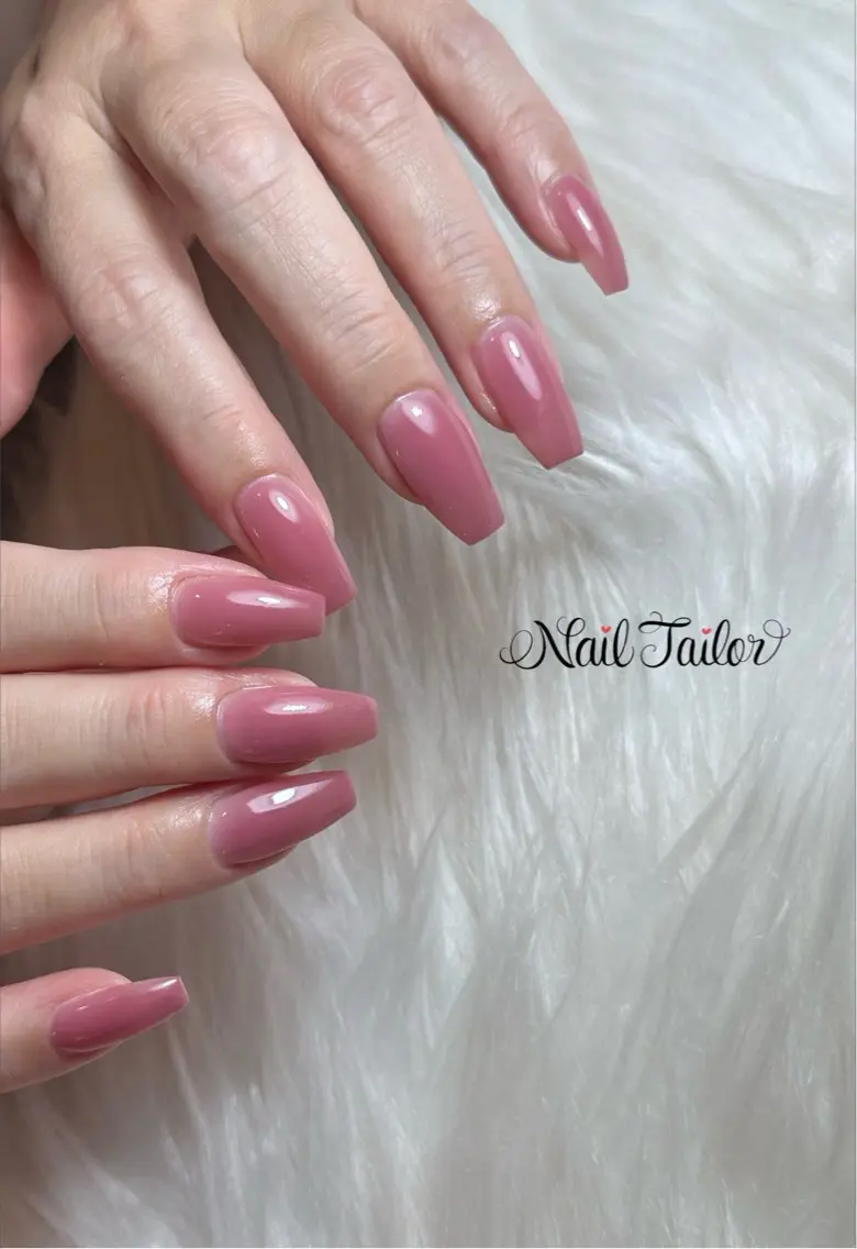 ネイル ワンカラーネイル ピンク ハンドネイル NailTailor ネイルテイラーのネイルデザイン