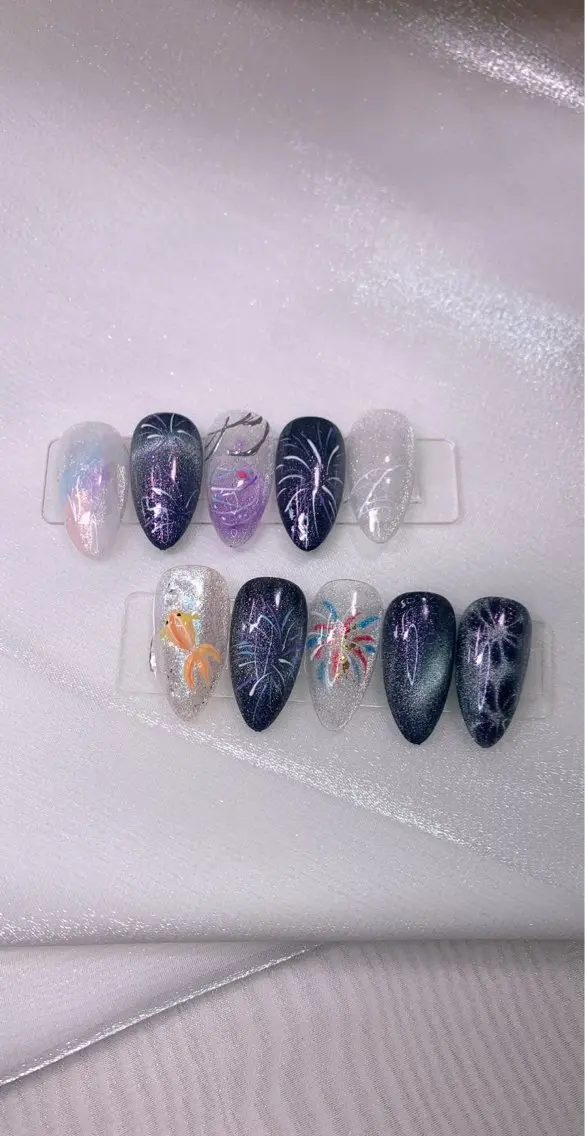 ネイル アートネイル キラキラネイル 夏ネイル Cute Tips nailのネイルデザイン