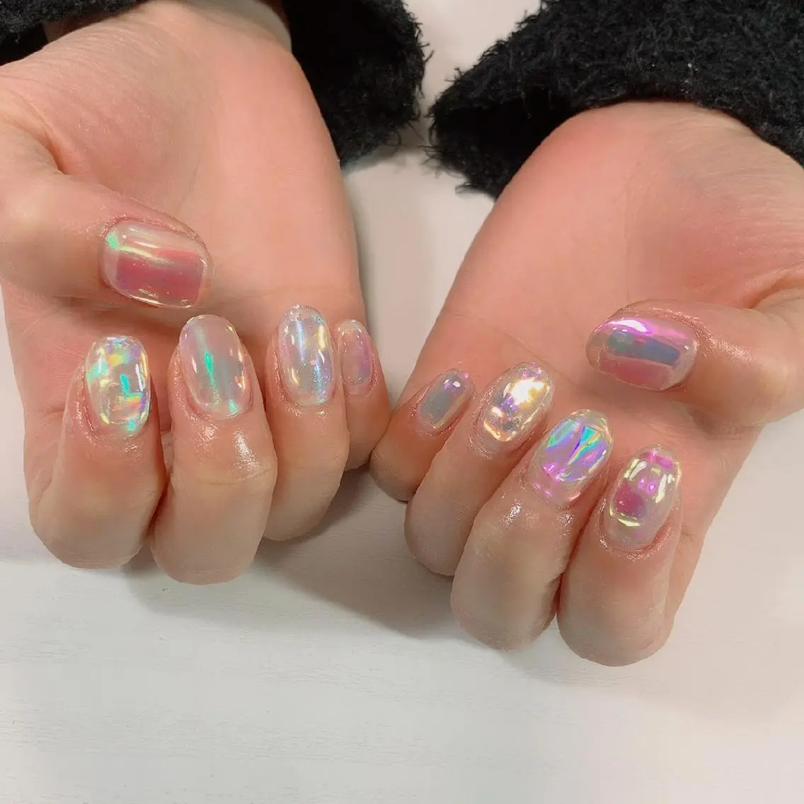 ネイル 氷ネイル・うるうるネイル ･:*+.✳︎˚✧₊ MAKI NAILのネイルデザイン