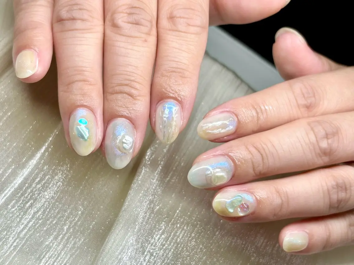 ネイル ニュアンスネイル 春ネイル ハンドネイル ハンドケア ETE LUNA NAILのネイルデザイン