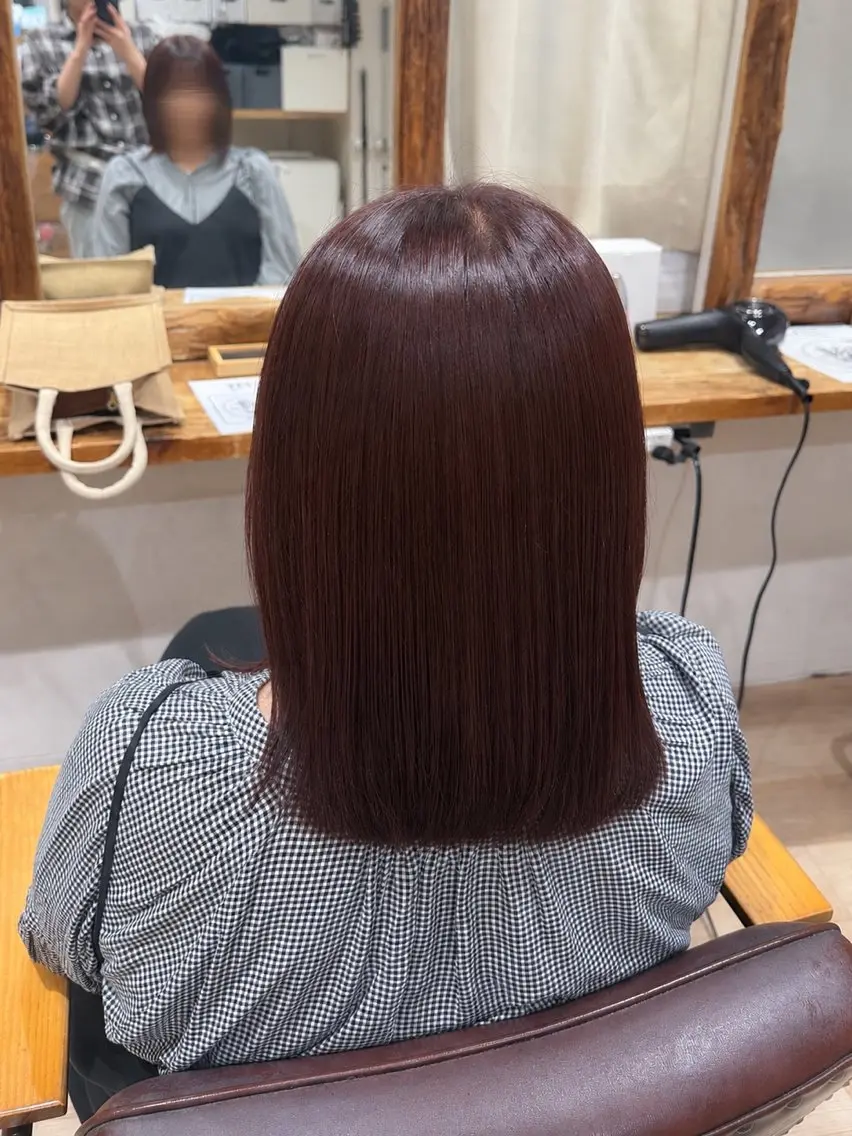 ミディアム ヘアカラー 暖色カラー/ マツエクれな🍒のヘアスタイル