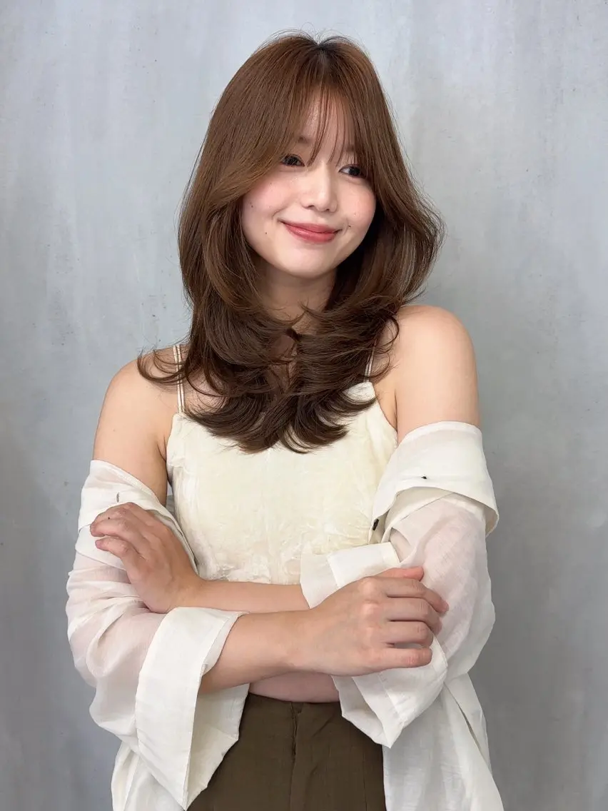 ミディアム カット ヘアカラー トリートメント 廣瀬双葉 ボブ/ミディアムのヘアスタイル