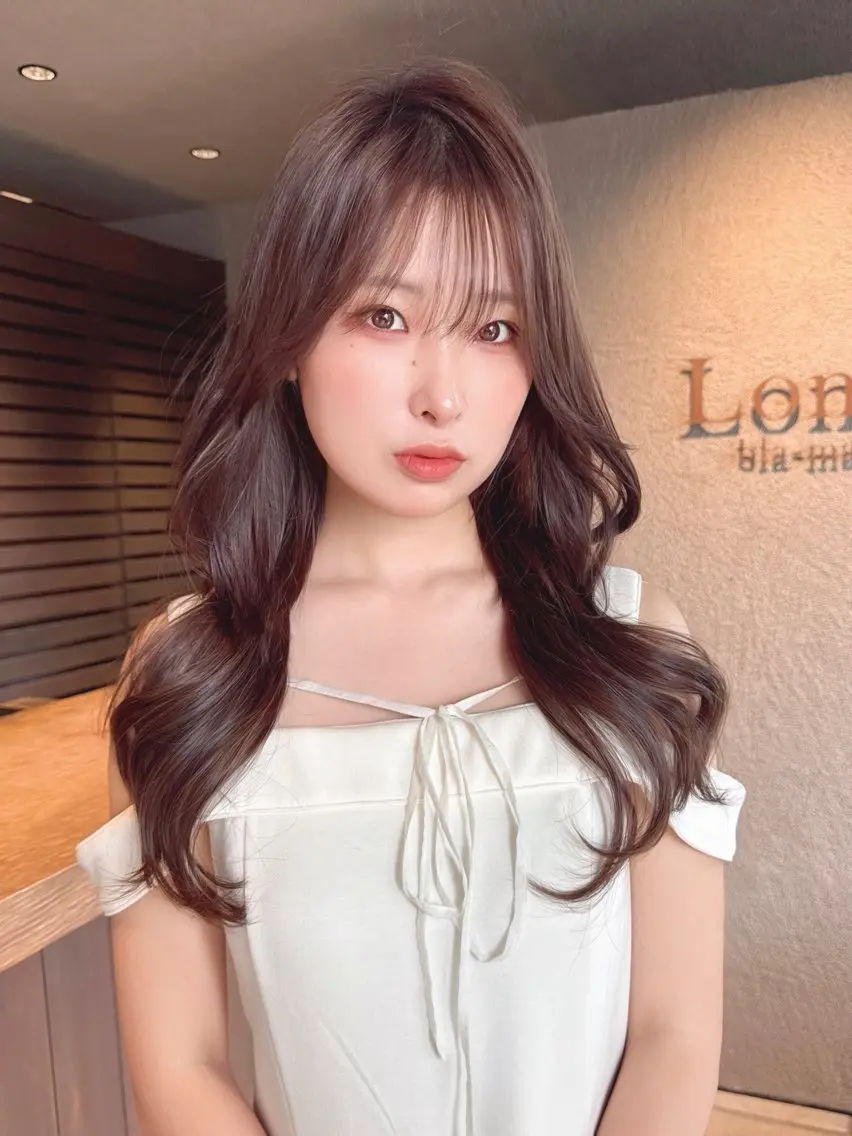 セミロング くびれヘア カット ヘアカラー トリートメント 似合わせ松本 容政のヘアスタイル