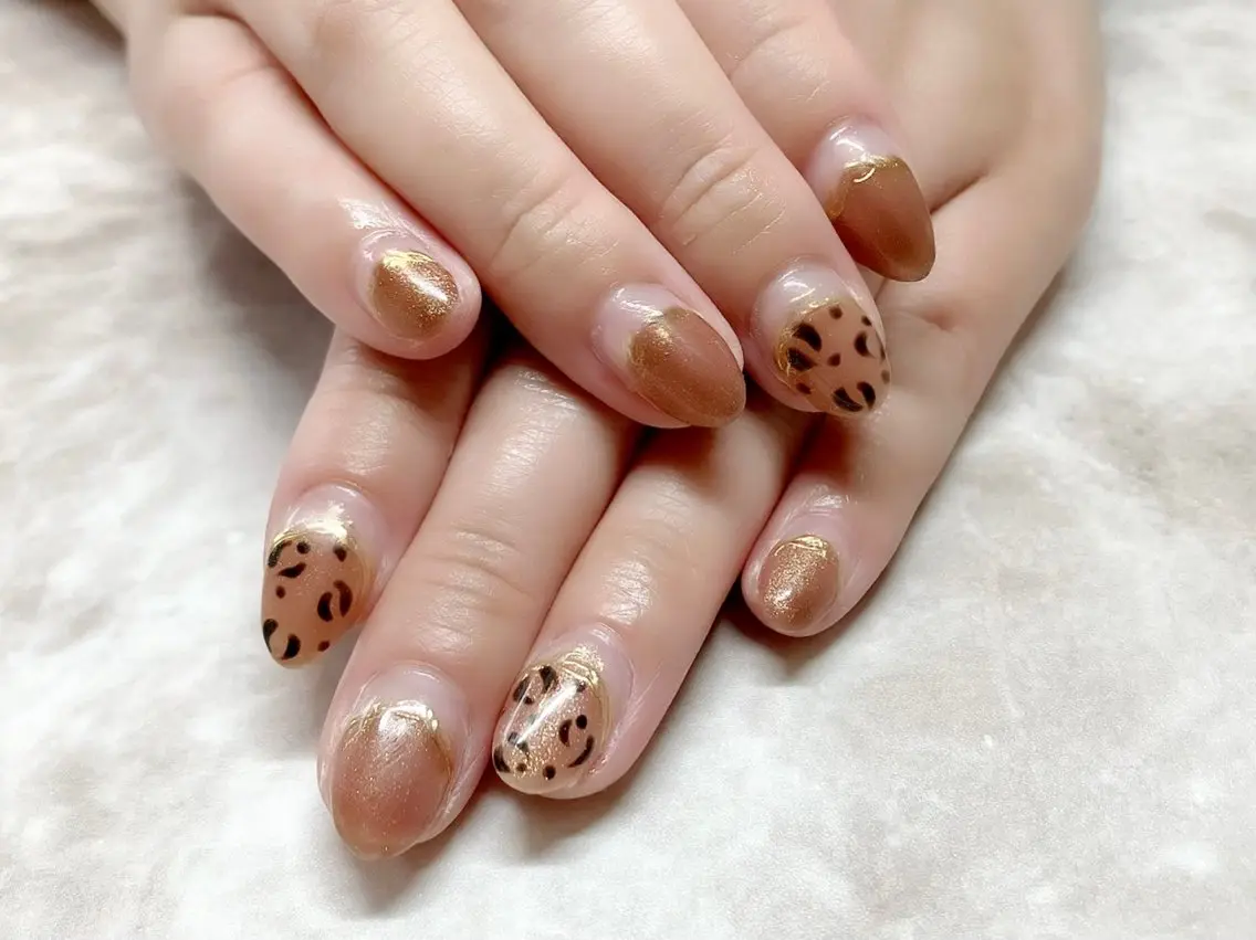 ネイル アニマル柄 ハンドネイル Orb nail (オーブ ネイル)のネイルデザイン