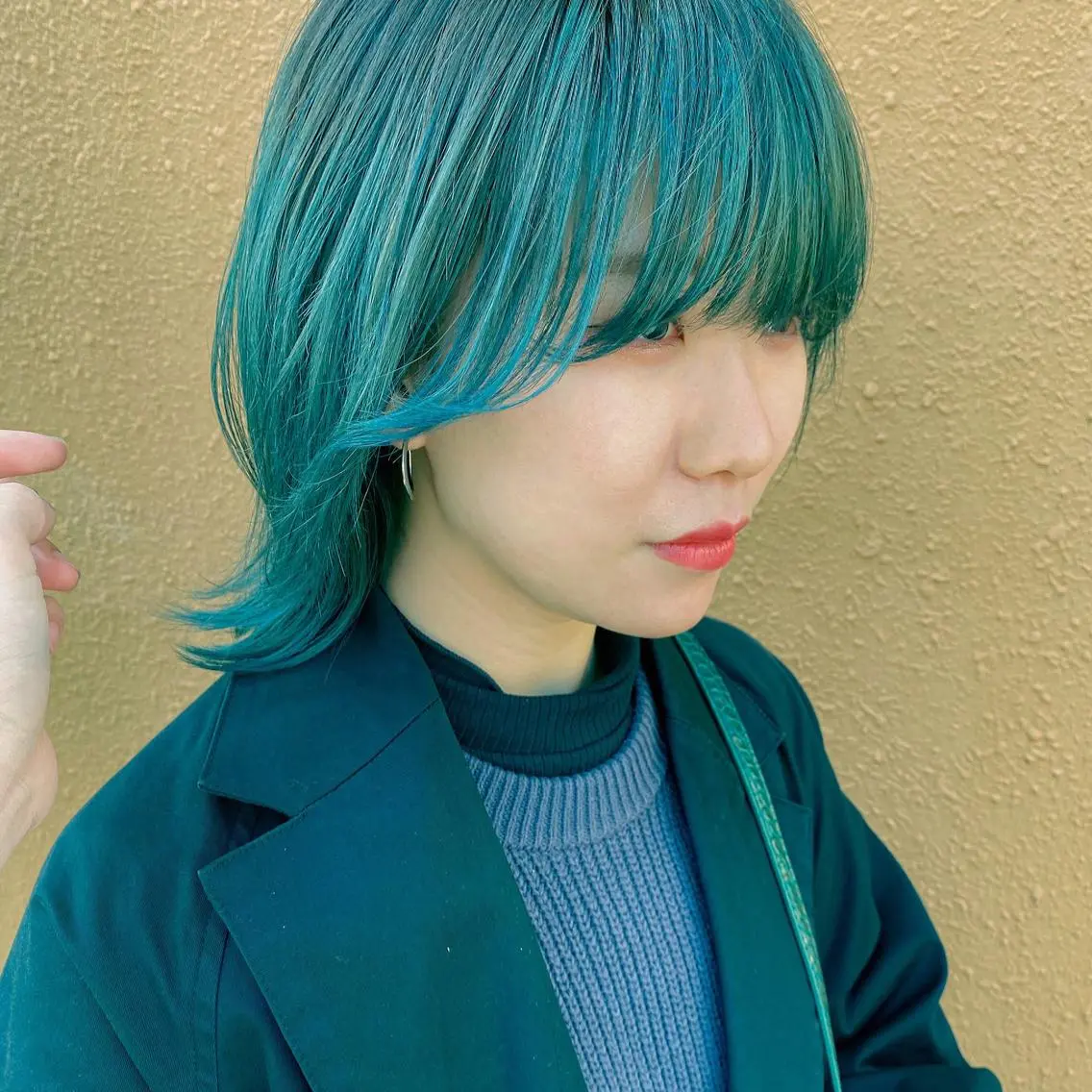 ショート カラー ヘアアレンジ 美髪矯正 韓国レイヤーのヘアスタイル