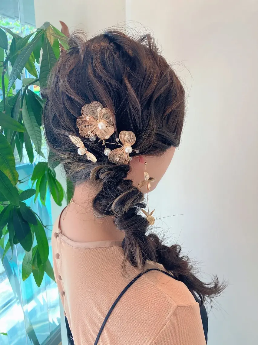 ヘアアレンジ 結婚式・ブライダル Hair&Make Nahoのマツエク・マツパデザイン