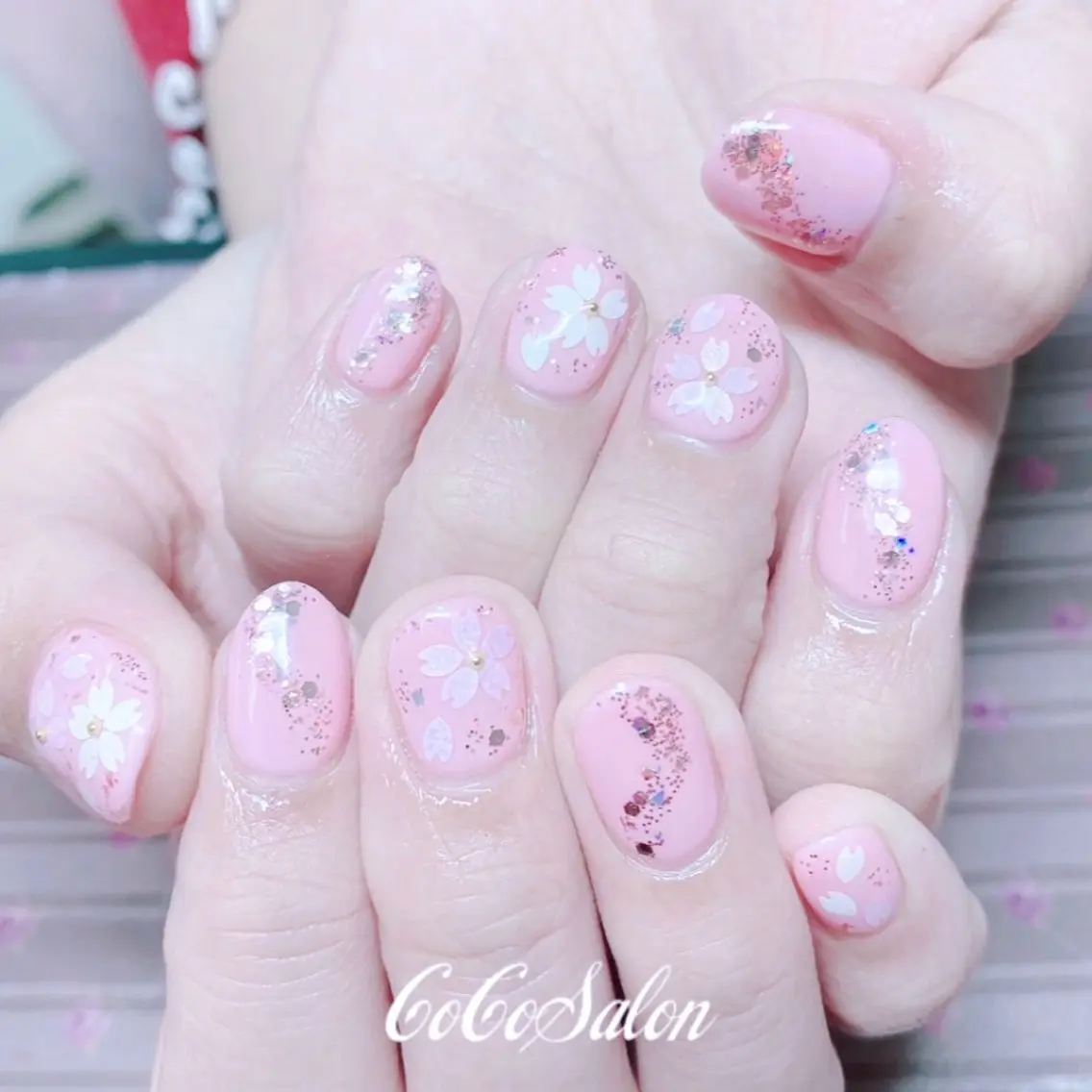 ネイル 桜ネイル 春ネイル CoCoSalon ネイル/まつ毛予約のネイルデザイン