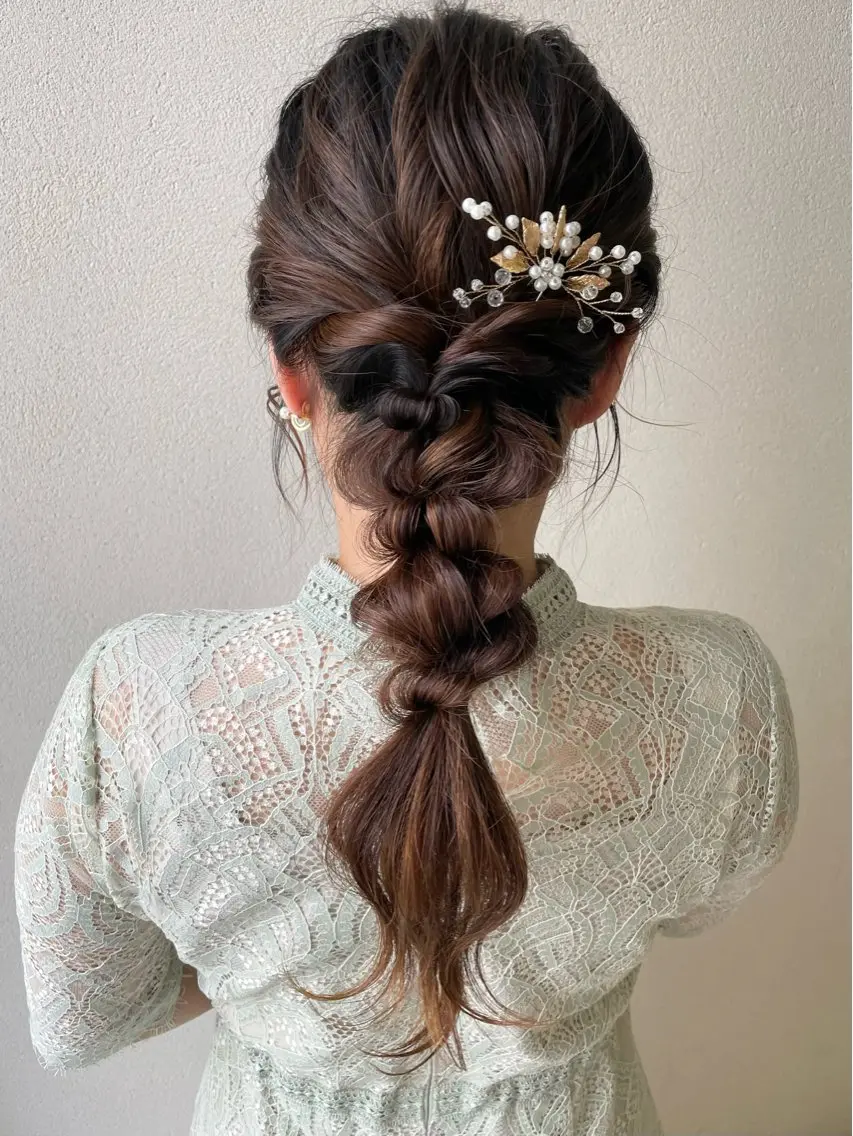 ロング ヘアアレンジ 結婚式・ブライダル ヘアセット 沢田 瞳のヘアスタイル