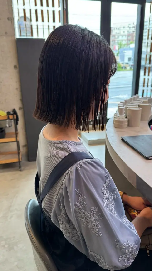 ショート カット ヘアカラー 縮毛矯正 トリートメント 三好 祐希 #似合わせ#髪質改善のヘアスタイル