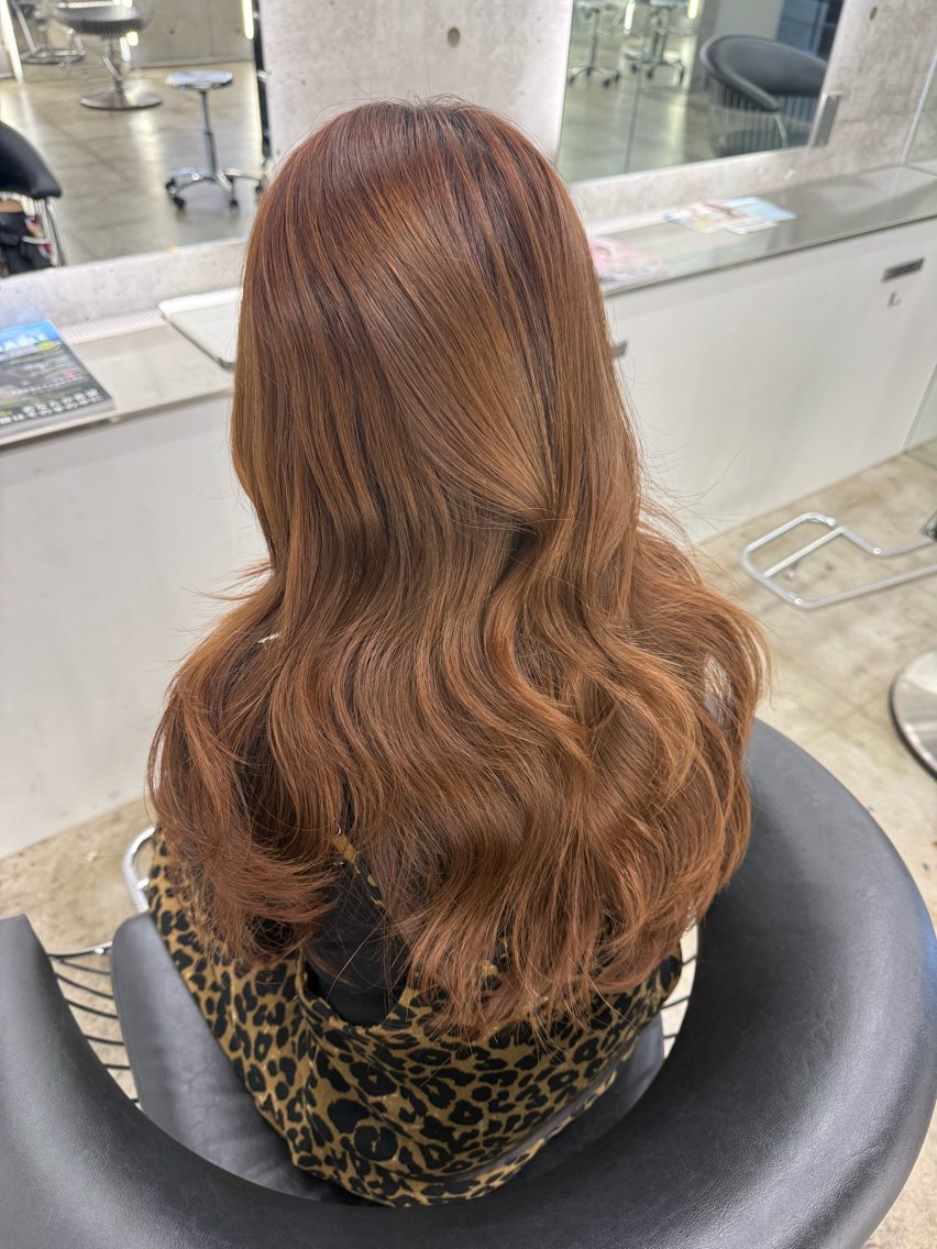 ロング カラー ブリーチ ブラウンカラー 透明感カラー ダブルカラー ブリーチなしカラー ヘアカラー 楓真/ 韓国風カラー💭のヘアスタイル