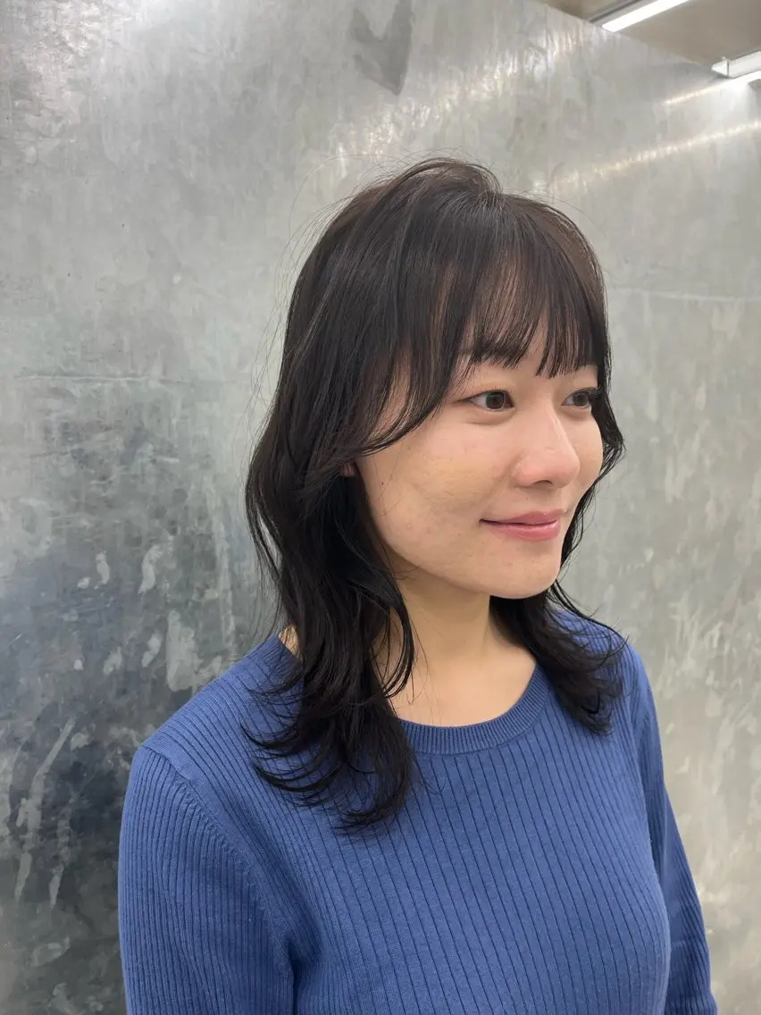 ミディアム レイヤーカット 神作 汐里　江古田 /透明感カラー🌿のヘアスタイル