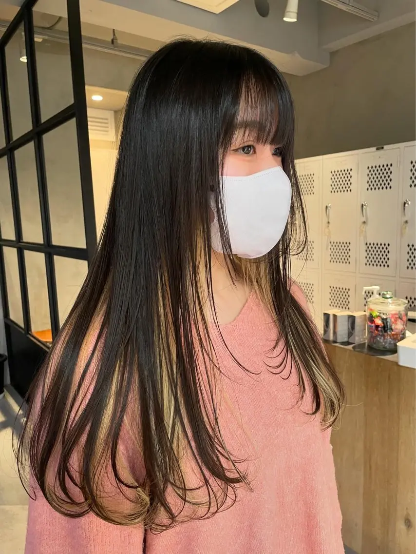ロング カラー ハイライトカラー ハイライト fifth リュウセイのヘアスタイル