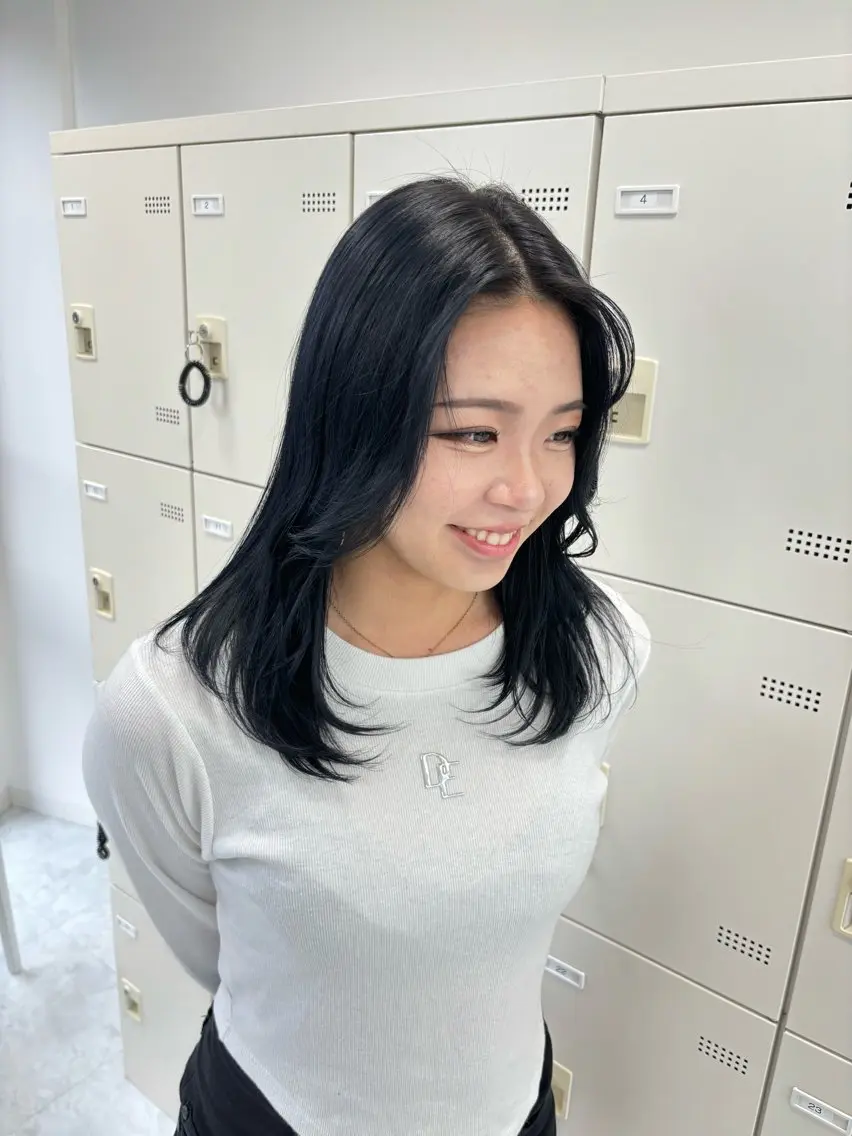 セミロング カラー 🫧韓国風透明感 ヘア🫧towaのヘアスタイル