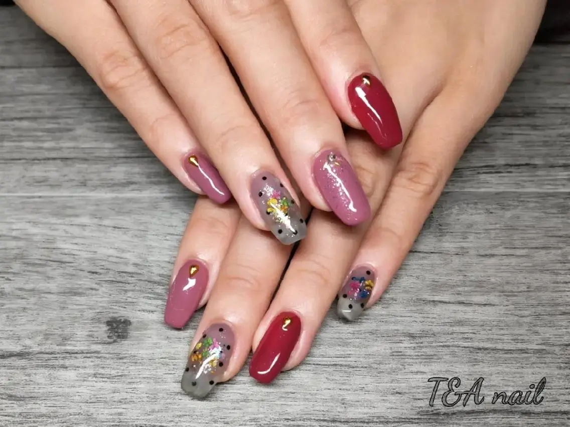 セミロング ネイル ジェルネイル ニュアンスネイル スカルプネイル 春ネイル T&A nailのネイルデザイン