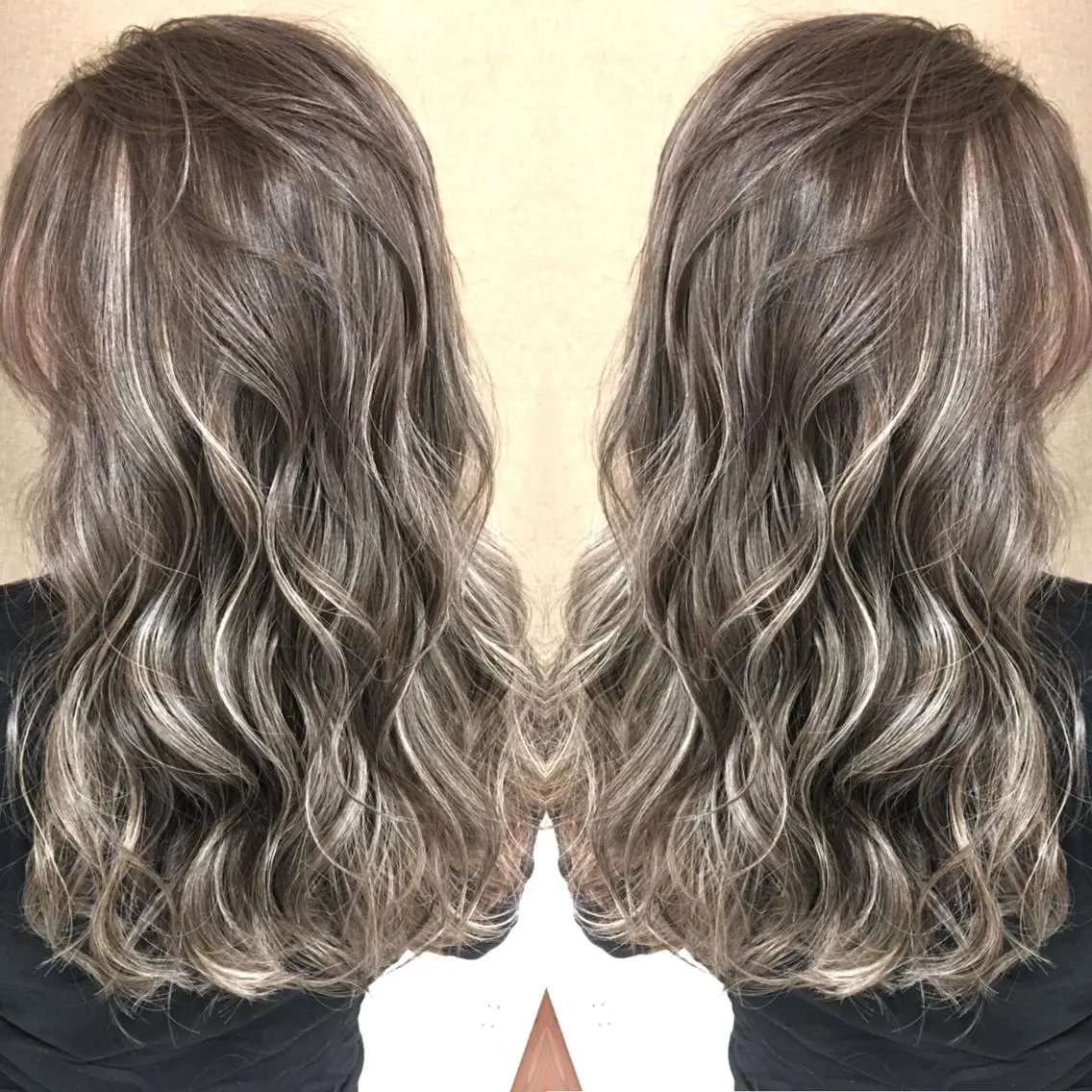 ロング カラー ハイライトカラー 3Dハイライト ハイライト ヘアカラー トリートメント 井上 一平のヘアスタイル