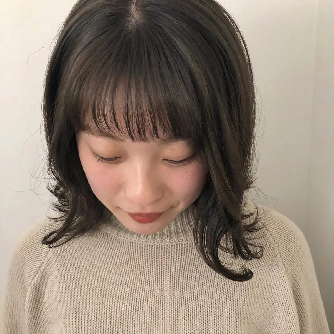 ミディアム カラー アッシュ 髪質改善/レイヤー/ お顔まわり/Ami.のヘアスタイル