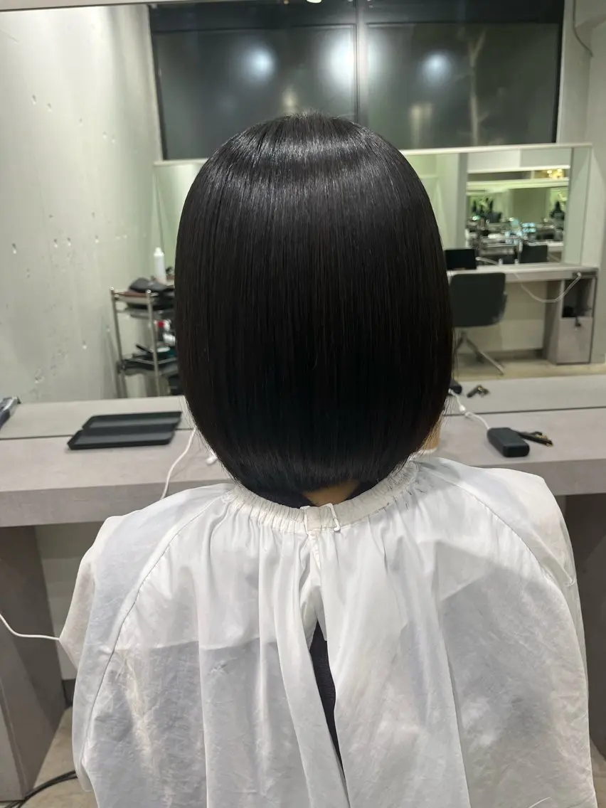 ミディアム パーマ 縮毛矯正 特化生田のヘアスタイル