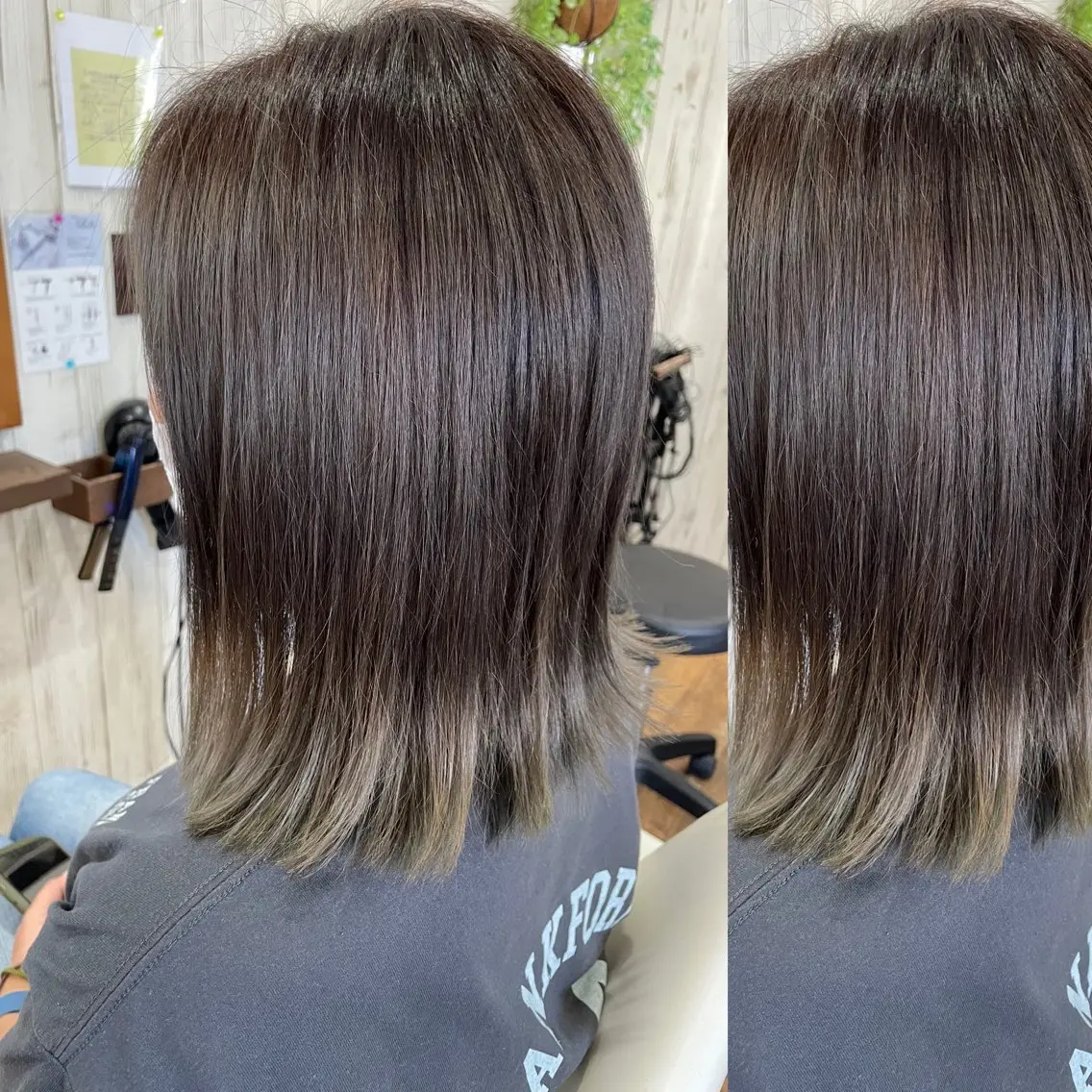 ミディアム カット ヘアカラー トリートメント ヘアサロンオスカー 岸和田蛸地蔵店のヘアスタイル
