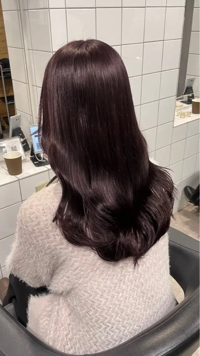 ロング カラー ヘアカラー トリートメント ヘッドスパ ヘアセット うる艶ストレート♡透 明感カラー♡かずまるのヘアスタイル