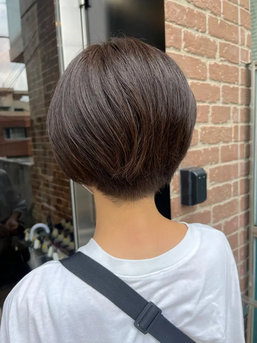 ショート カラー パーマ メンズ カット ヘアカラー トリートメント ヘッドスパ 久木原 ゆりのヘアスタイル