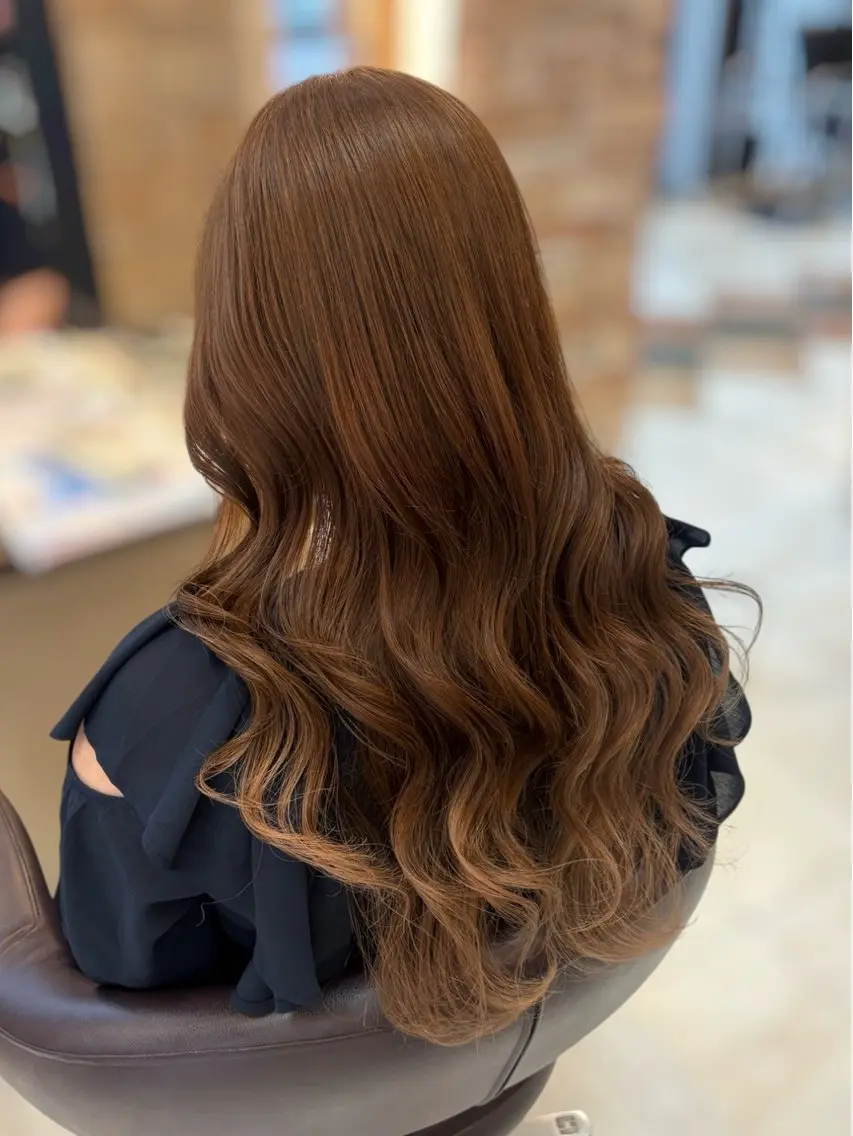 ロング ヘアカラー トリートメント 🧸HARUNA 艶髪✨透明感🫧のヘアスタイル