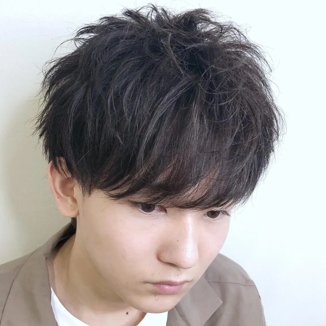 ミディアム パーマ メンズ ミディアムパーマ メンズパーマ メンズヘア特化 崎田 成人のヘアスタイル