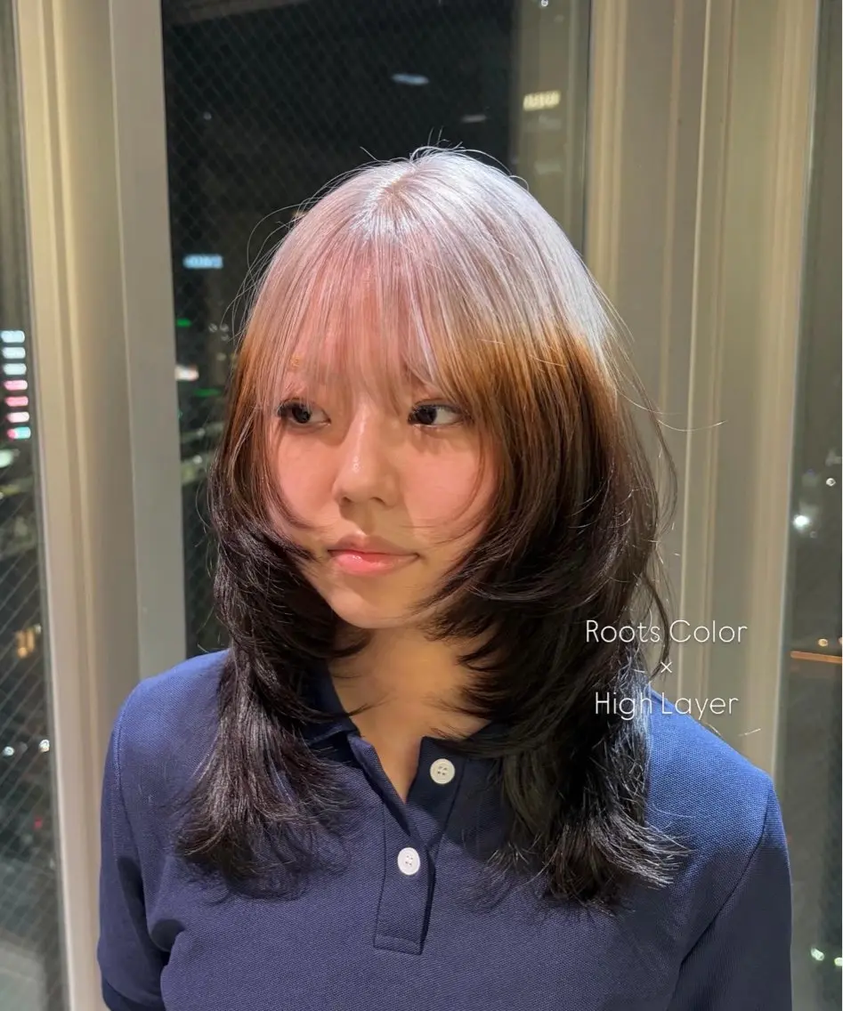セミロング カラー ヘアカラー トリートメント EIGHT /SHU🩶のヘアスタイル