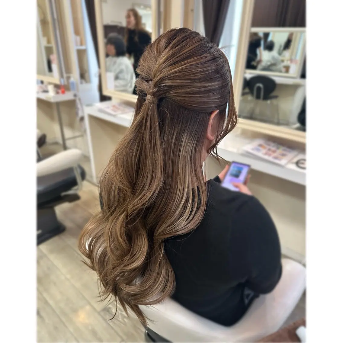 ロング ロング しまうち れおなのヘアスタイル