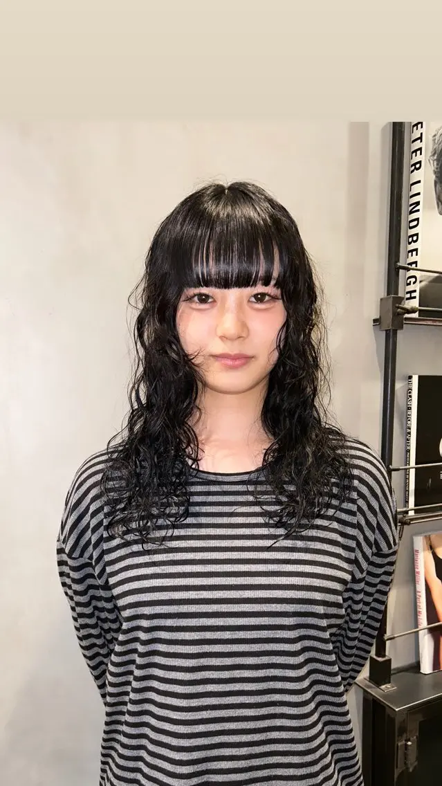 ロング カラー パーマ カット ヘアカラー パーマ タナカ カナ🫧のヘアスタイル