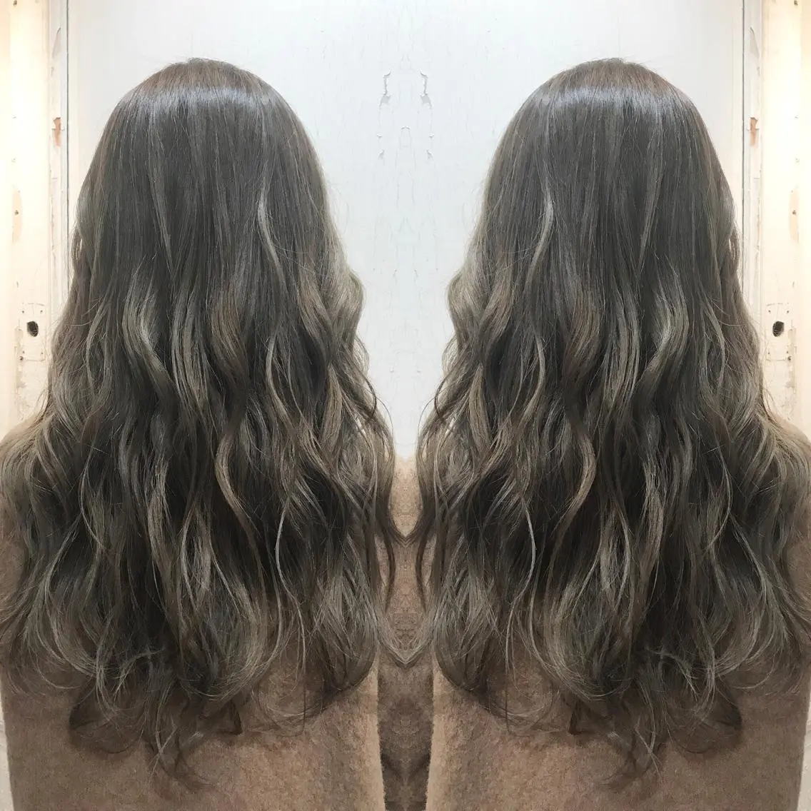 ロング カラー カット ヘアカラー トリートメント 難波 茜のヘアスタイル