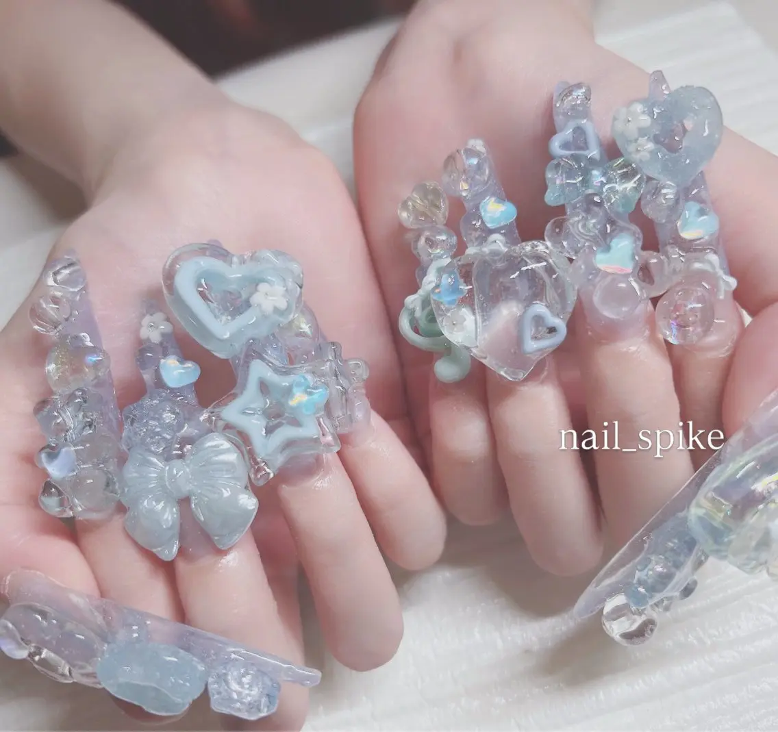 ネイル ロングネイル ハンドネイル nail spikeのネイルデザイン