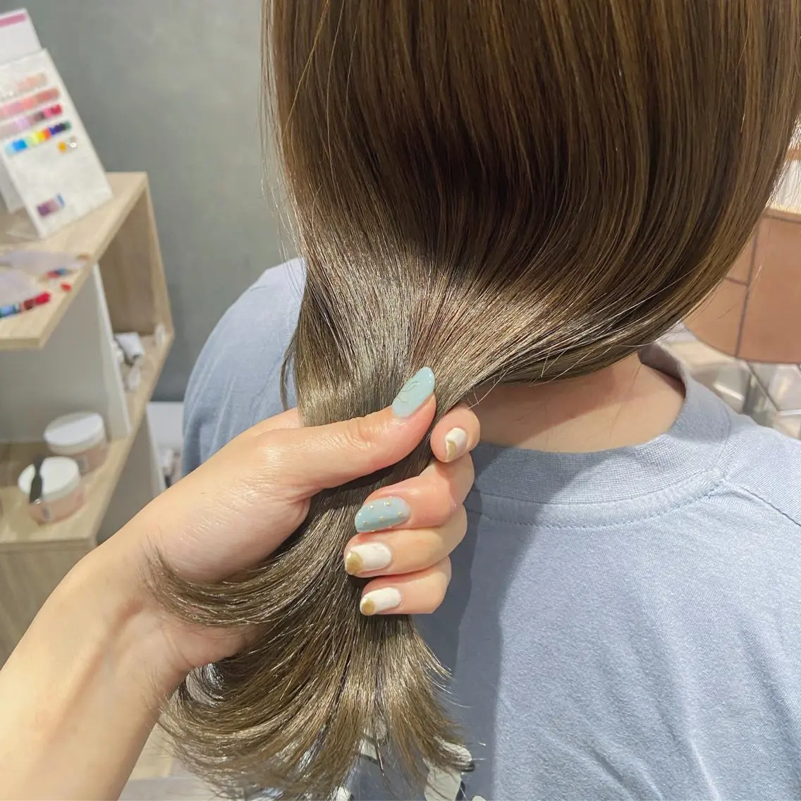 セミロング カラー 小顔ボブショート🌸 hinakoのヘアスタイル
