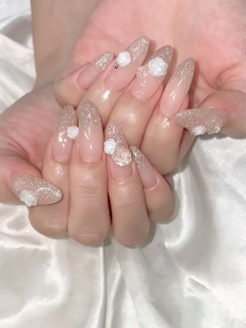 ネイル アートネイル 長さ出し フラッシュネイル ジェルネイル 韓国ネイル ハンドネイル ハンドケア Yuri.nail studioのネイルデザイン
